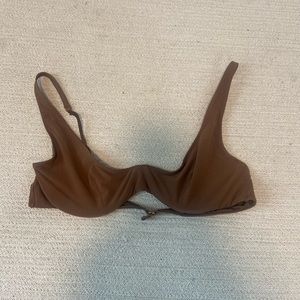 ZARA brown silk bralette